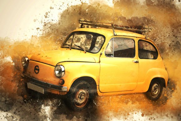 50s-70s Car Printable Graphics Pack 09: A Timeless Blend of Nostalgia and Modern Creativity