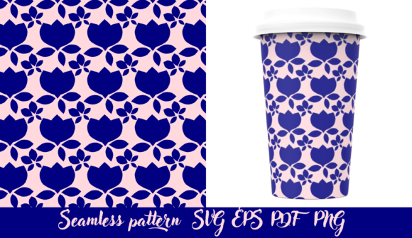 Blue Flowers Print on Pink Background: A Versatile Design for Modern Creativity