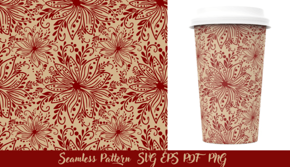 Bordeaux Floral Organic Pattern Vector: A Versatile Design Asset for Everyday Creativity