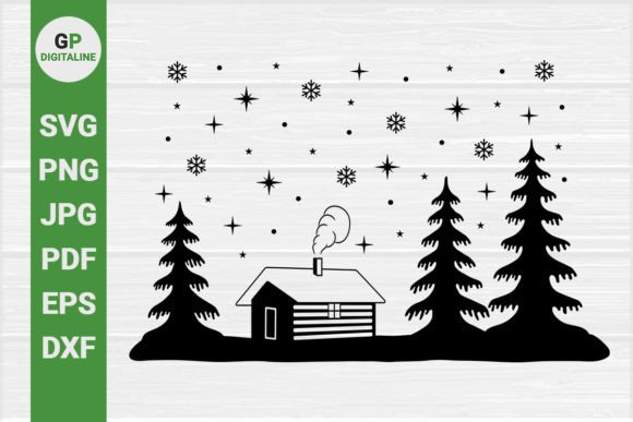 Cabin in the Forest Christmas Scene SVG: A Versatile Design for Creative Projects