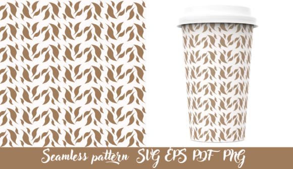 Gold Falling Leaves on White Background