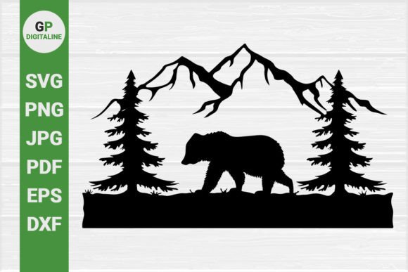 Grizzly Bear in the Wild, Wildlife SVG: A Versatile Design for Creative Projects
