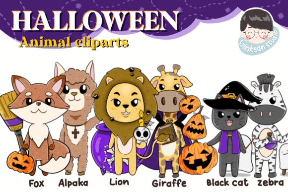 Halloween Clipart with Animal Themes