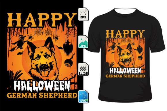 Happy Halloween German Shepherd Design