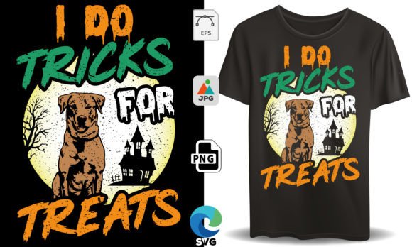 I Do Tricks for Treat Halloween Labrador: A Unique Design Asset for Creative Professionals