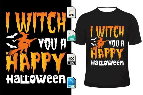 I Witch You a Happy Halloween: A Versatile Design for Print-on-Demand Creators
